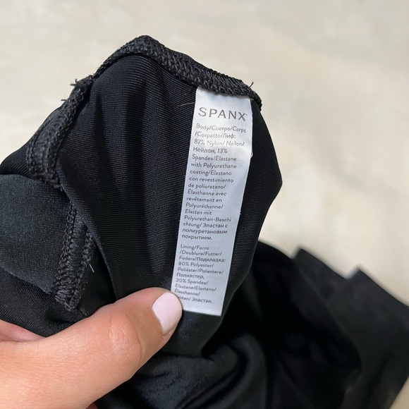 Spanx black high waisted Faux Leather Leggings XL - Picture 6 of 7